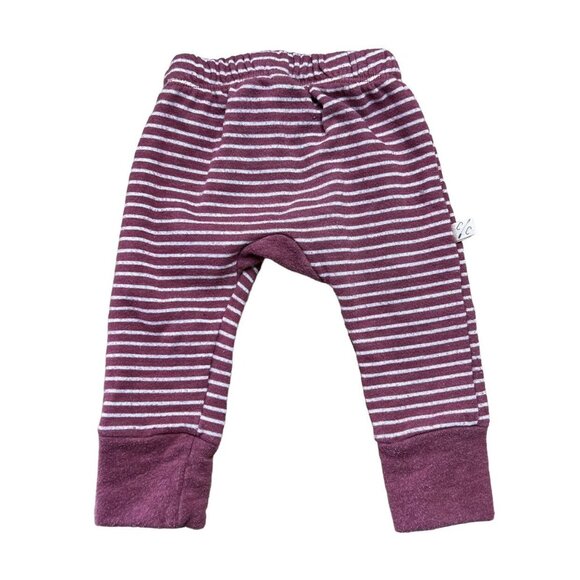 Childhoods 6-12m Sangria Striped Gusset Pants - Picture 2 of 7